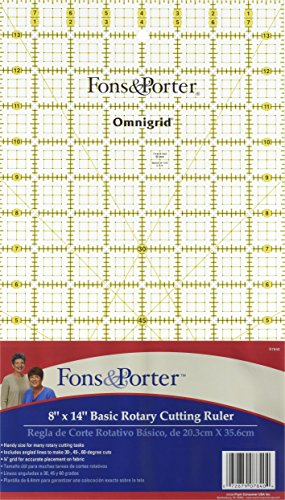 Fons & Porter 8-Inch-by-14-Inch Rotary Cutting Ruler