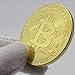 Gold Plated Bitcoin Coin Collectible BitCoin Art Collection Gift Physical