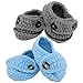 kilofly Socks Baby Boy Newborn Infant Hand Crochet Shoes Booties, Set of 2