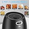 Uten-65L-Air-Fryer-1800W-with-Rapid-Air-Technology-for-Healthy-Oil-Free-Low-Fat-Cooking-Baking-and-Grilling-PlasticBlack Air Fryer Oven, Air Fryers 6.5L Uten Oil Free Fryer with Temperature Control and Timer, with Partition and Bracket…