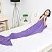 Kihanny Living Room Mermaid Tail Knit Crochet Mermaid Blanket for Kids and Adults, 71