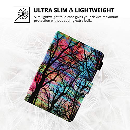 UUcovers Slimshell Case for All-New Kindle Paperwhite (10th Generation, 2018 Release) - Card &Cash Slots Cover with Auto Sleep/Wake for Amazon Kindle Paperwhite E-Reader, Sunset Forest