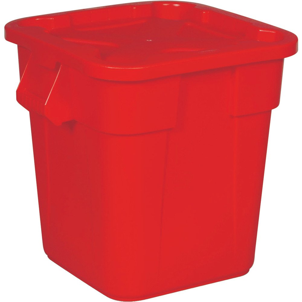 40Gallon Gray Rubbermaid Commercial Products BRUTE Square Bin Storage