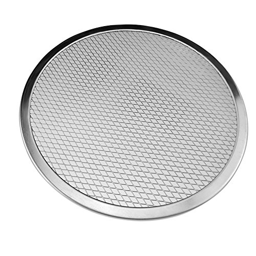 New Seamless Aluminum Pizza Screen Baking Tray, Pizza Making Net Bakeware Pizza Tools Metal Net Bakeware Kitchen Tools Pan Round Baking Tray - Thumbnail 4