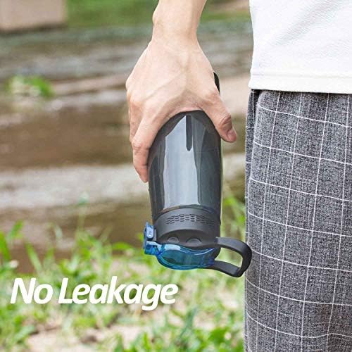 Water bottle with carbon filter, made of Tritan material, priced at $19.99.