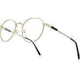 RB.Pilot Round Reading Glasses for Women Men Vintage Retro Blue Light Blocking Computer Readers