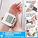 Blood Pressure Monitor Wrist Cuff - Digital BP Monitor - Fully Automatic Accurate Wrist Pressure Monitor for Home - Wrist BP Machine with Large LCD Display Carrying Case 2AAA (White) (White) (Grey)