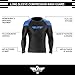 Elite Sports New Item Full Long Sleeve Compression, Mma, Bjj, No Gi, Cross Training Rash Guard, X-Large, Blue