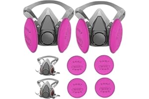 BEAUKAU Respirator Mask with Filters, Dust Respirator Mask for Epoxy Resin, Asbestos, Lead Paint