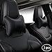 BOSONER Car Neck Pillow, Driving Comfortable and Breathable Auto Head Rest Cushion Relax Support Headrest Comfortable Soft Pillows Car Protect Neck&Vertebra in Travel/Office/Home/car (2 pcs Black)