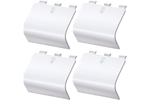 L LENDOUBLE Battery Cover for Xbox Series X, 4 Pack Replacement Back Shell Door Lid Repair Part to New Wireless Series S Remote, Cheap Batteries Port Outside Case Cap for Microsoft Xbox Core Controller, White