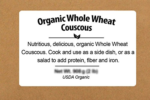 Organic Whole Wheat Couscous, 2 Pounds - USDA Organic | Non-GMO | Vegan