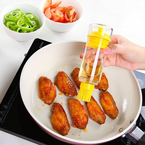 Multipurpose 2 In1 Cake Brush With Oil Bottle Silicone Baking Tools Cake Pancake Brushes Kitchen Cake Tools