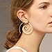 Zealmer Spiral Hoop Earrings Set Vintage Tribal Swirl Earrings for Women 3 Pairs in Gold