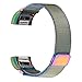 bayite for Fitbit Charge 2 Bands, Stainless Steel Milanese Loop Metal Replacement Accessories Bracelet PearlescentStrap with Unique Magnet Lock Large