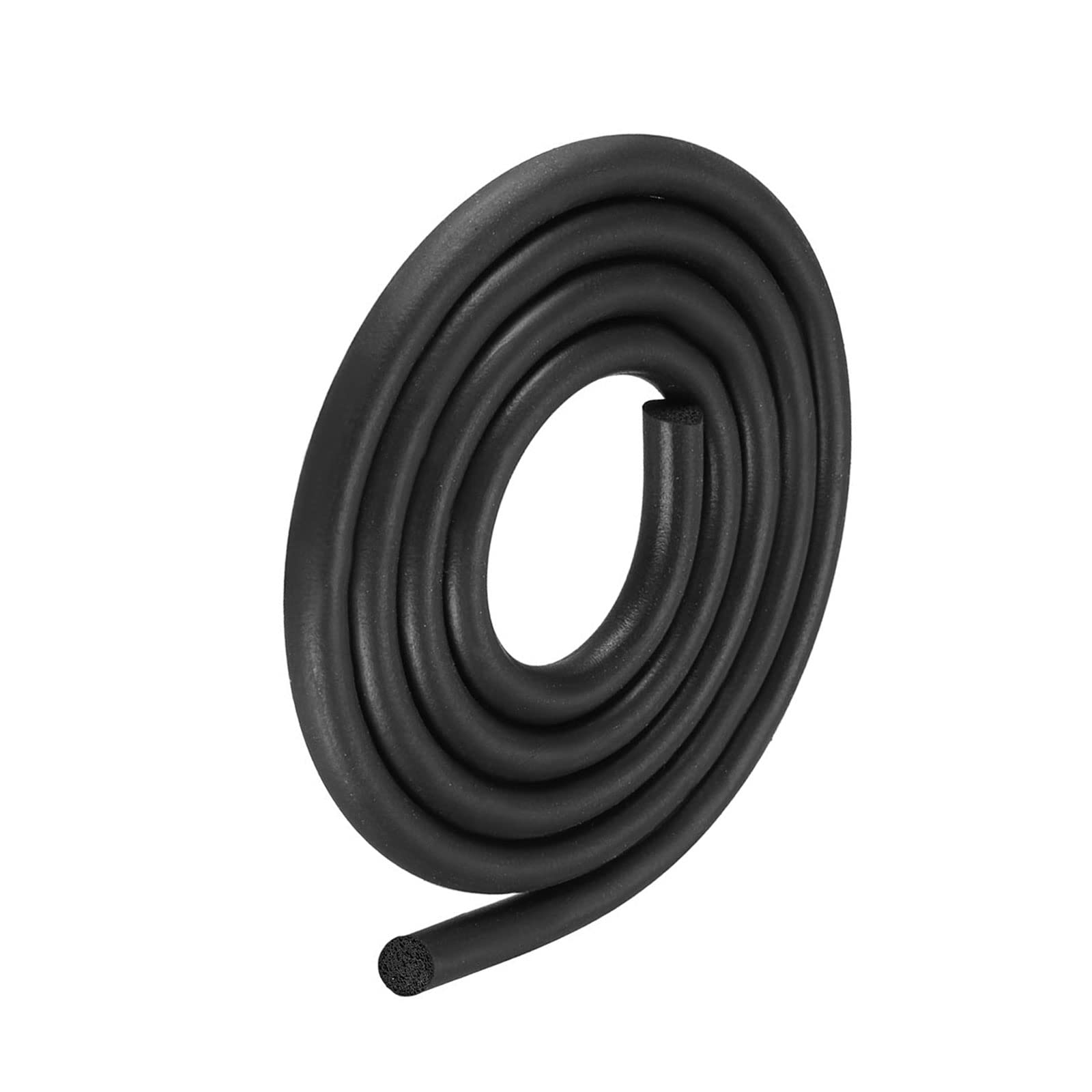 METALLIXITY Foam Rubber Weather Seal Strip (25mm Diameter x 1m Long) 1pcs, EPDM Rubber Round Seal Strip - for House Repair, Door, Black