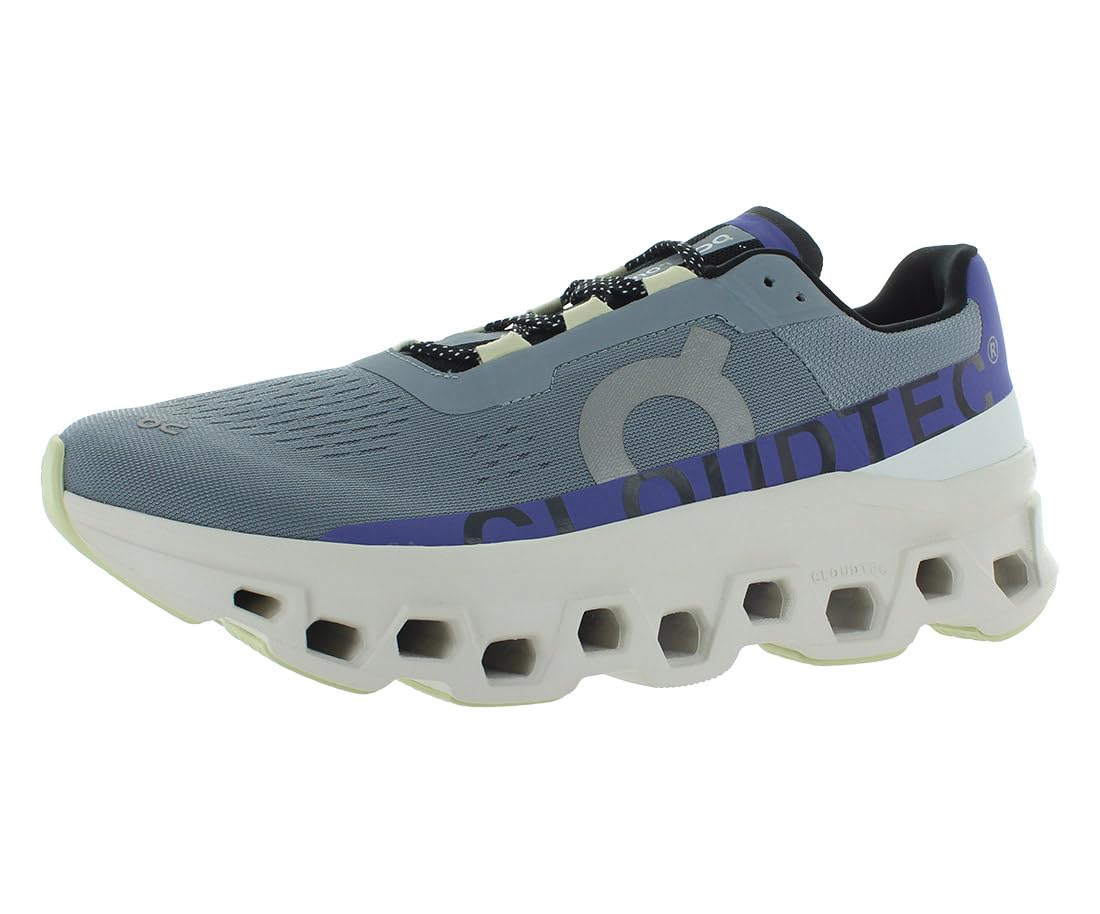 On Men's Cloudmonster Sneakers, Mist/Blueberry, 12 Image