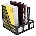 Advantus 3-Compartment Magazine and Literature File, Black (34091)