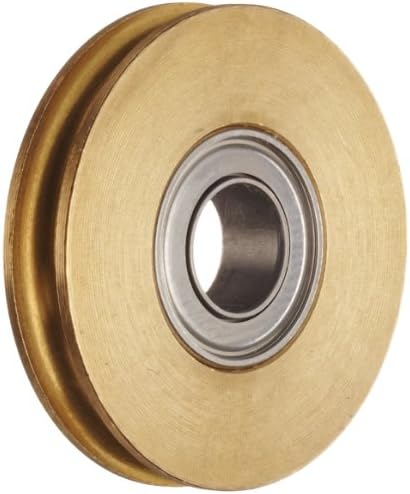Dynaroll Miniature Precision Motion Control Brass Pulley with Ball Bearing, Double Shielded, Stainless Steel