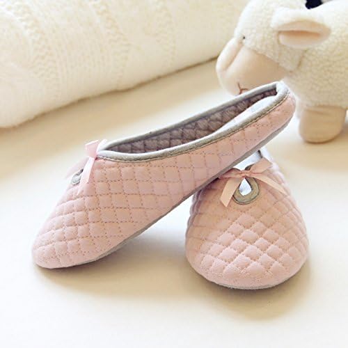 Elliz Women's Cotton Indoor Ballet Washable Slipper Large, Pink