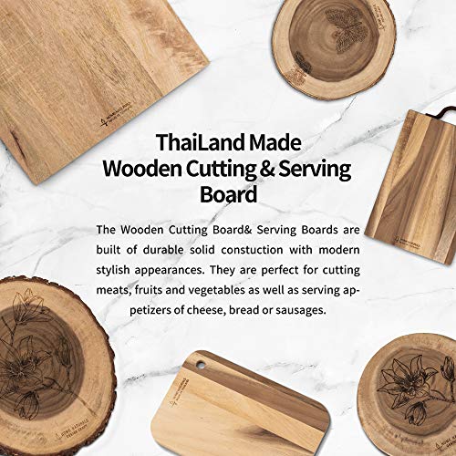 Home Naturals Cutting Board Acacia Wood cutting board with a hole