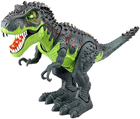 Aparts Electric Glowing Tyrannosaurus Dinosaur Battery Toy Realistic Dinosaur with Flashing Music Moving Great for Xmas Birthday Educational Gift, Deep Blue