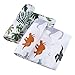 Bamboo Muslin Swaddle Blankets for Boys - 2 Pack Dinosaur & Tropical Bamboo Baby Boy Blanket Toddler Blanket - Large Summer Baby Muslin Blanket Swaddle Wrap(Dinosaur & Tropical)
