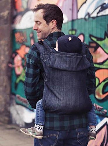 Connecta Baby Carrier. Safety certified baby carrier baby sling made in the EU 100% certified organic cotton. Newborn baby carrier, from 7lb, infant baby carrier (Navy blue)