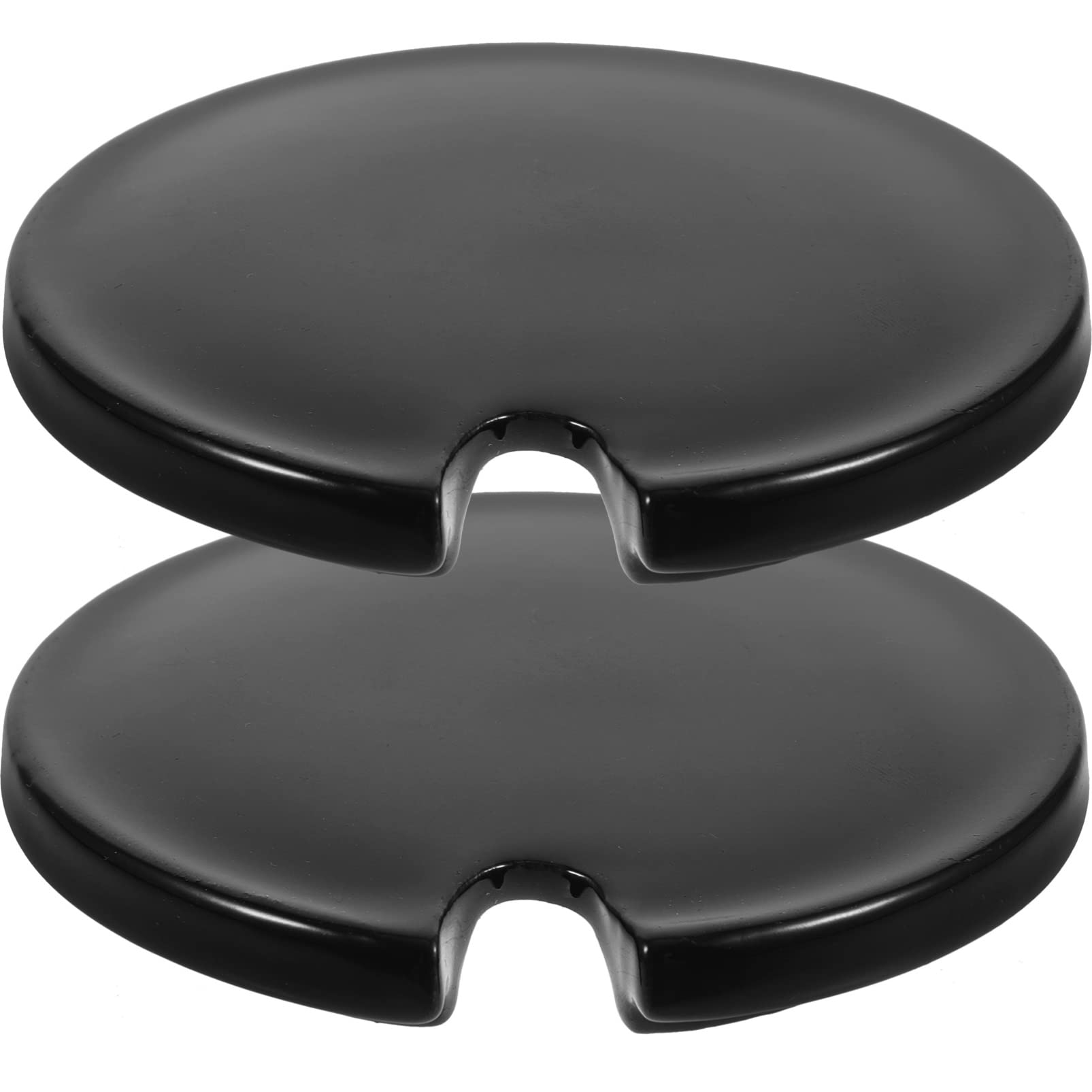 Photo 1 of Kichvoe 2Pcs Ceramic Mug Lid with Spoon Slot, Black Round Cup Covers, 3.26 Inch Diameter, Dustproof and Dishwasher Safe, Ideal for Tea and Coffee Cups