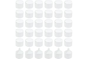 OLYCRAFT 36Pcs 28/410 Flip Top Dispensing Cap White Replacement Bottles Caps Reusable Plastic Bottle Cap Flip Top Caps for Shampoo Moisturizer Squeeze Bottles Dispensing Lid - Inner Diameter 28mm
