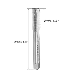 uxcell Machine Tap, 1/8-27 NPS Pipe Tap 3 Straight
