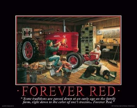 Apple Farmall Case Ih Tractor Motivational Poster Art Print 11x14