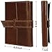 RUSTIC TOWN Refillable Leather Journal to Write in Notebook Diary for Men Women Journal for Writing - 6x8 in Artist Poet Gift for Him Her, 200 Pages (Unruled/Blank Journal)