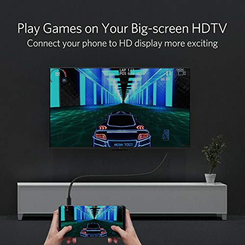 MHL HDMI Adapter HDTV Cable for Android Devices Samsung Galaxy S9 S10 Plus S8 Note 8 LG G5 Moto Z2 Play USB Type C Phone MacBook to TV Monitor Projector - Upgraded 4K 30FPS HD Video Digital Converter