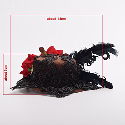 BLESSUME Punk Girls Hair Clip Mini Top Hat - Image 4