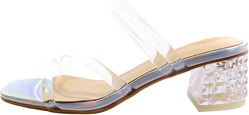 chunky heel mule sandals
