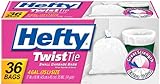 Hefty Small Garbage Bags, Twist Tie-4 gallon, 36ct