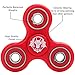 Tri-Spinner Fidget Toy EDC Focus Toy Stress Reducer with Hybrid Ceramic Bearing (Red, One Size)