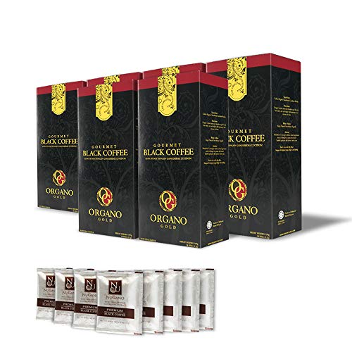 Organo Gold 6 Boxes Gourmet Black Coffee Ganoderma Lucidum Reshi Coffee and 8's Nugano Black
