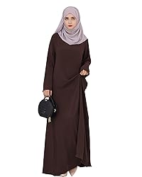Zofocy Solid Color Women Abaya Modest Muslim Prayer