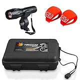 FireGear Rocks XML-T6 Aluminum Cree High Intensity Adjustable LED Torch with Tail Lights and Bike Mount