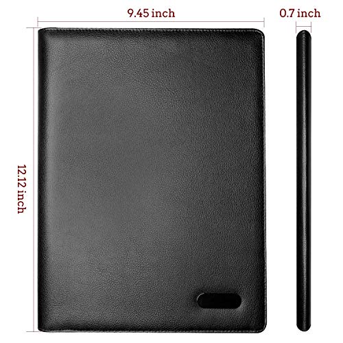 Padfolio/Portfolio Folder - Lemome Executive Leather Padfolio with Document Folder & Organizer Folio for Letter-Size & A4 Writing Pad with Business Card Holder, Professional Gift Portfolios for Men