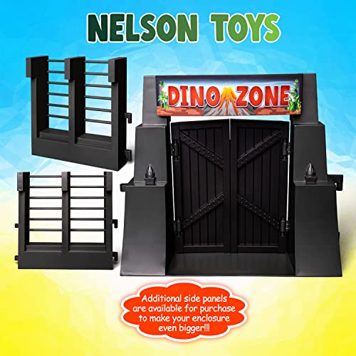 Dinosaur Enclosure, Enclosure Playset for Dinosaurs, Dinosaur Fence, Dinosaur Cage by Nelson