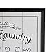 NIKKY HOME Laundry Art Symbols Sign, 12 x 16 inch Farmhouse Wood Laundry Room Decor Wall Art, Vintage Wooden Framed Pictures Hanging Guide Plaque