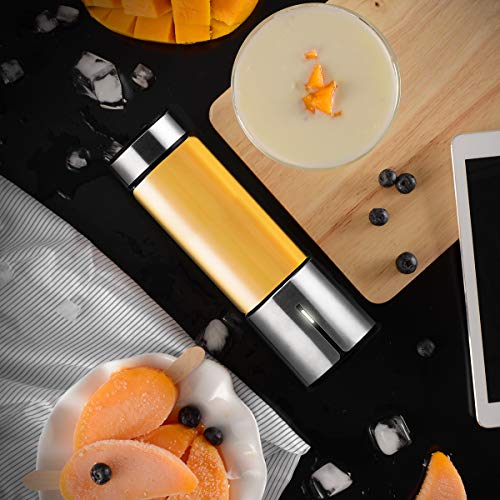 Portable Blender, TTLIFE 2 Cup Cover Personal Juicer Blender with 15oz, 5000mAH USB Rechargeable Cordless Smoothie Glass Blender for Travel, Gym, Picnic, Office, Home, Kitchen (FDA, BPA free)