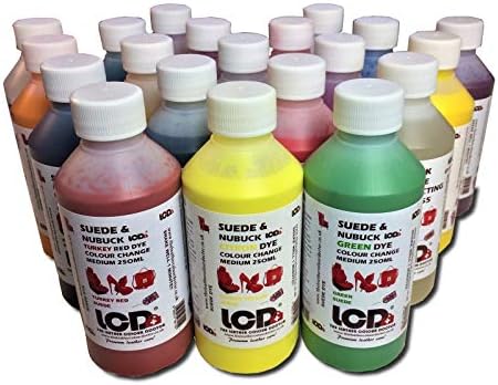 LCD Suede & Nubuck Shoe Boot Dye, Handbag Gloves Vibrant Colour Choice 250 ml (Deep Black)