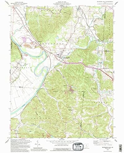 Richmond Dale OH topo map, 1:24000 scale, 7.5 X 7.5 Minute, Historical, 1992, updated 1995, 26.7 x 21.9 IN - Paper
