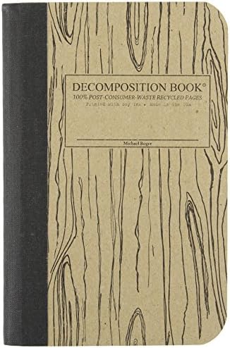 Woodgrain Pocket-Size Decomposition Book: College-Ruled Composition Notebook With 100% Post-Consumer-Waste Recycled Pages
