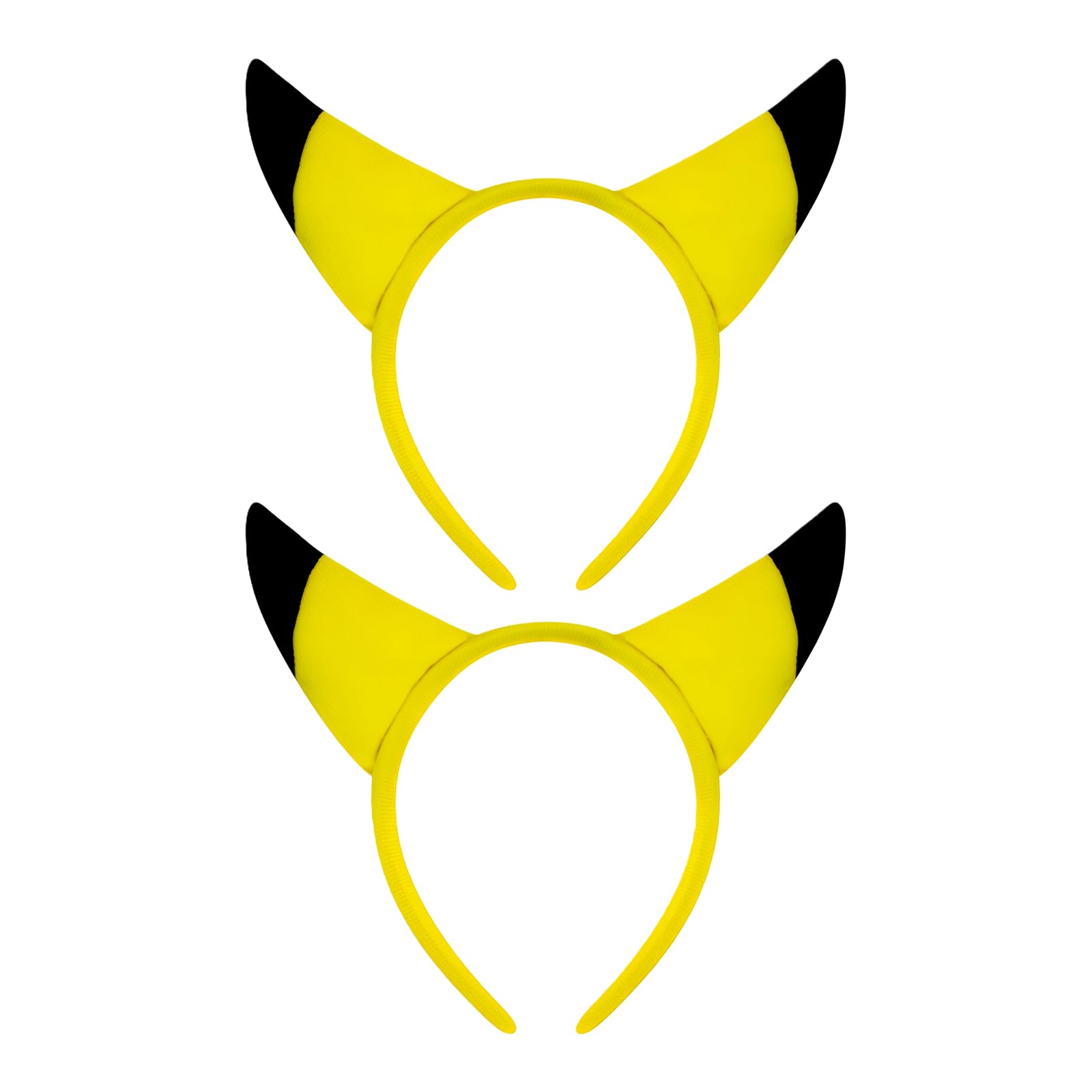 AOVNA 2pcs Yellow Cartoon Ears Headband Animal Fancy Dress Headpiece Anime Cosplay Costume for Halloween Festival Cosplay Party Hair Accessories