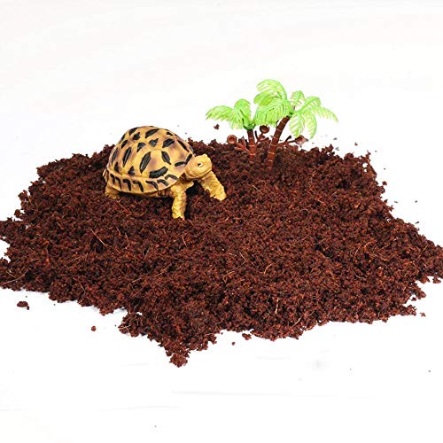 AUOKER Reptile Substrate, Natural Coconut Husk Fiber Coir Fiber Block, Reptile Bedding for Ball Pythons, Boas, Lizards, Frogs, and Most Other Amphibians - 7.83.91.9"
